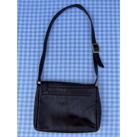 Etienne Aigner Vintage Brown Leather Handbag Shoulder Purse Brass Buckle - Picture 9 of 11